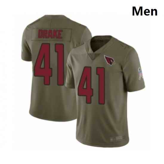 Men Arizona Cardinals #41 Kenyan Drake Limited Olive 2017 Salute to Service Football Jersey